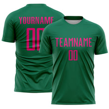 Charger l'image dans la galerie, Custom Kelly Green Hot Pink Sublimation Soccer Uniform Jersey