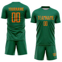 Charger l'image dans la galerie, Custom Kelly Green Bay Orange Sublimation Soccer Uniform Jersey