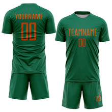 Загрузить изображение в средство просмотра галереи, Custom Kelly Green Texas Orange Sublimation Soccer Uniform Jersey
