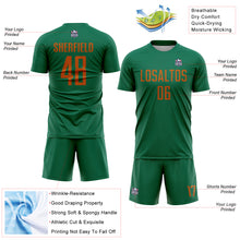 Загрузить изображение в средство просмотра галереи, Custom Kelly Green Texas Orange Sublimation Soccer Uniform Jersey