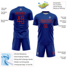 Load image into Gallery viewer, Custom Royal Red Sublimation Soccer Uniform Jersey