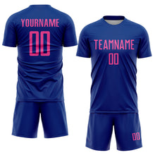 Load image into Gallery viewer, Custom Royal Pink Sublimation Soccer Uniform Jersey