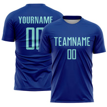 Laden Sie das Bild in den Galerie-Viewer, Custom Royal Ice Blue Sublimation Soccer Uniform Jersey