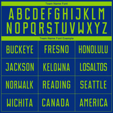 Charger l'image dans la galerie, Custom Royal Neon Green Sublimation Soccer Uniform Jersey