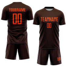Загрузить изображение в средство просмотра галереи, Custom Brown Orange Sublimation Soccer Uniform Jersey