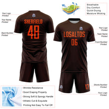 Загрузить изображение в средство просмотра галереи, Custom Brown Orange Sublimation Soccer Uniform Jersey