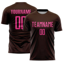 Charger l'image dans la galerie, Custom Brown Pink Sublimation Soccer Uniform Jersey