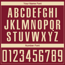 Загрузить изображение в средство просмотра галереи, Custom Crimson Cream Sublimation Soccer Uniform Jersey