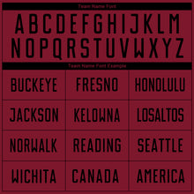 Загрузить изображение в средство просмотра галереи, Custom Crimson Black Sublimation Soccer Uniform Jersey