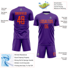 Charger l'image dans la galerie, Custom Purple Orange Sublimation Soccer Uniform Jersey