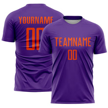 Charger l'image dans la galerie, Custom Purple Orange Sublimation Soccer Uniform Jersey