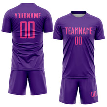 Charger l'image dans la galerie, Custom Purple Pink Sublimation Soccer Uniform Jersey