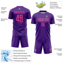 Charger l'image dans la galerie, Custom Purple Pink Sublimation Soccer Uniform Jersey
