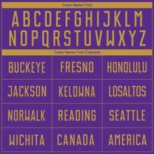 Charger l'image dans la galerie, Custom Purple Old Gold Sublimation Soccer Uniform Jersey