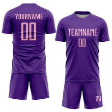 Charger l'image dans la galerie, Custom Purple Light Pink Sublimation Soccer Uniform Jersey
