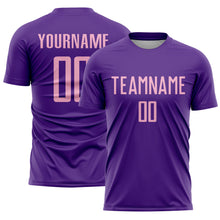 Charger l'image dans la galerie, Custom Purple Light Pink Sublimation Soccer Uniform Jersey