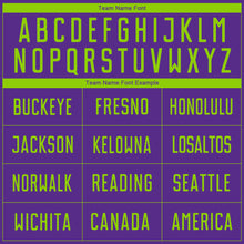 Charger l'image dans la galerie, Custom Purple Neon Green Sublimation Soccer Uniform Jersey