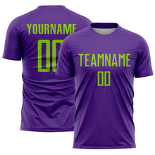 Charger l'image dans la galerie, Custom Purple Neon Green Sublimation Soccer Uniform Jersey