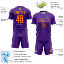 Charger l'image dans la galerie, Custom Purple Bay Orange Sublimation Soccer Uniform Jersey