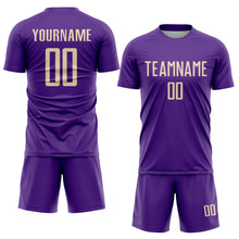 Charger l'image dans la galerie, Custom Purple Cream Sublimation Soccer Uniform Jersey