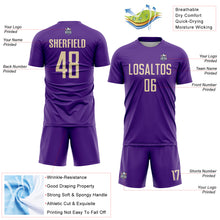 Charger l'image dans la galerie, Custom Purple Cream Sublimation Soccer Uniform Jersey