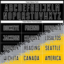 Laden Sie das Bild in den Galerie-Viewer, Custom Black Gray-Yellow Gradient Geometric Shape Sublimation Soccer Uniform Jersey