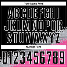 Laden Sie das Bild in den Galerie-Viewer, Custom Black Gray-Pink Gradient Geometric Shape Sublimation Soccer Uniform Jersey