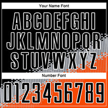 Laden Sie das Bild in den Galerie-Viewer, Custom Black Gray-Orange Gradient Geometric Shape Sublimation Soccer Uniform Jersey