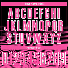 Load image into Gallery viewer, Custom Black Pink-White Gradient Line Sublimation Soccer Uniform Jersey