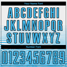 Load image into Gallery viewer, Custom White Sky Blue-Black Gradient Line Sublimation Soccer Uniform Jersey