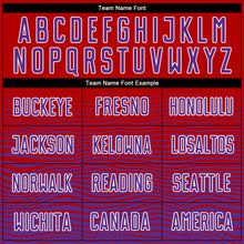 Загрузить изображение в средство просмотра галереи, Custom Red Purple-White Gradient Line Sublimation Soccer Uniform Jersey