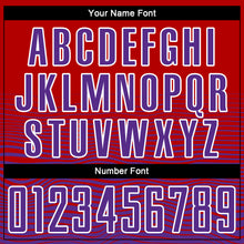 Загрузить изображение в средство просмотра галереи, Custom Red Purple-White Gradient Line Sublimation Soccer Uniform Jersey