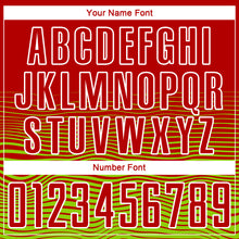 Загрузить изображение в средство просмотра галереи, Custom Red Neon Green-White Gradient Line Sublimation Soccer Uniform Jersey