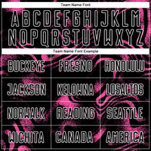Load image into Gallery viewer, Custom Black Pink-White Abstract Liquid Sublimation Soccer Uniform Jersey