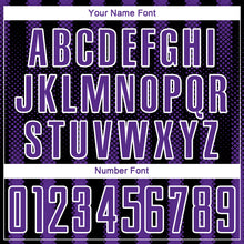 Загрузить изображение в средство просмотра галереи, Custom Black Purple-White Geometric Shape Sublimation Soccer Uniform Jersey