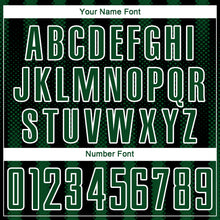 Laden Sie das Bild in den Galerie-Viewer, Custom Black Green-White Geometric Shape Sublimation Soccer Uniform Jersey