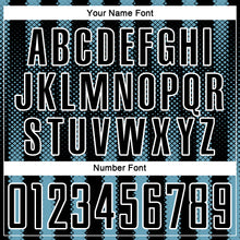 Laden Sie das Bild in den Galerie-Viewer, Custom Black Shadow Blue-White Geometric Shape Sublimation Soccer Uniform Jersey