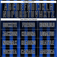 Load image into Gallery viewer, Custom Black Thunder Blue-White Geometric Shape Sublimation Soccer Uniform Jersey