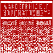 Load image into Gallery viewer, Custom Red White Geometric Shape Sublimation Soccer Uniform Jersey