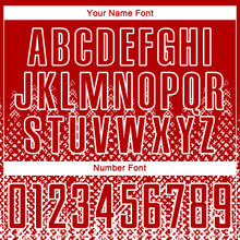 Load image into Gallery viewer, Custom Red White Geometric Shape Sublimation Soccer Uniform Jersey