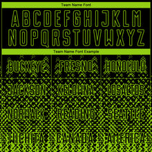 Charger l'image dans la galerie, Custom Black Neon Green Geometric Shape Sublimation Soccer Uniform Jersey