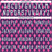 Load image into Gallery viewer, Custom Navy White-Pink Geometric Shape Sublimation Soccer Uniform Jersey