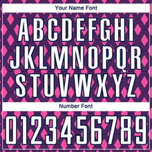 Load image into Gallery viewer, Custom Navy White-Pink Geometric Shape Sublimation Soccer Uniform Jersey