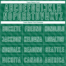 Charger l'image dans la galerie, Custom Kelly Green White Waves Shape Sublimation Soccer Uniform Jersey