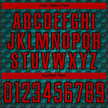 Charger l'image dans la galerie, Custom Midnight Green Red-Black Geometric Shape Sublimation Soccer Uniform Jersey