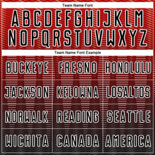 Charger l'image dans la galerie, Custom Red Black-White Gradient Line Sublimation Soccer Uniform Jersey