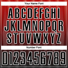 Charger l'image dans la galerie, Custom Red Black-White Gradient Line Sublimation Soccer Uniform Jersey