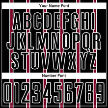 Laden Sie das Bild in den Galerie-Viewer, Custom Black Maroon-White Stripe Line Sublimation Soccer Uniform Jersey