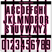 Load image into Gallery viewer, Custom White Black-Pink Stripe Line Sublimation Soccer Uniform Jersey