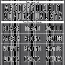 Load image into Gallery viewer, Custom Steel Gray Black-White Stripe Sublimation Soccer Uniform Jersey